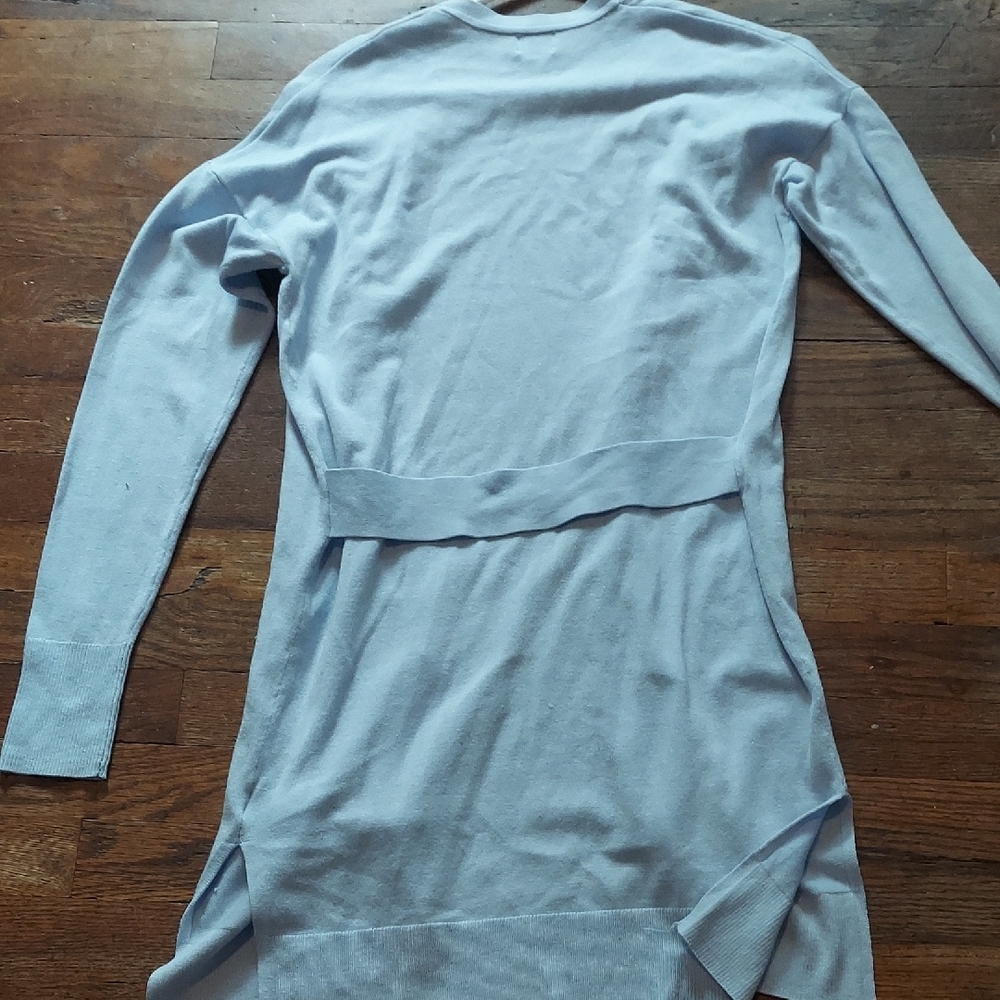 5 For $10 M&M  Women's Light Blue Cardigan Sweater - Picture 6 of 7